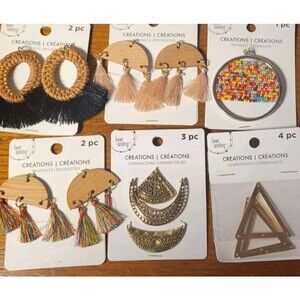 Bead Landing Ceations Lot Pendants Connectors Components Lot Of 14 BOHO